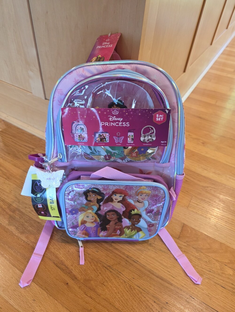 Disney Princess 5 Piece Backpack Set